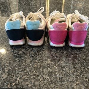 J. Crew Factory Sneakers in Pink and Blue with Classic Design